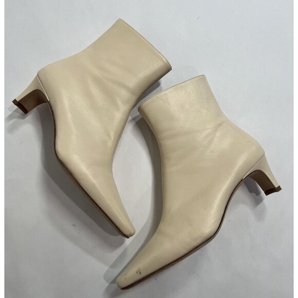 STAUD Wally Ankle Boots in Cream - Picture 9 of 11
